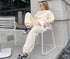 AMUSE Oversize Sweatshirt With Joggers Two Piece Set